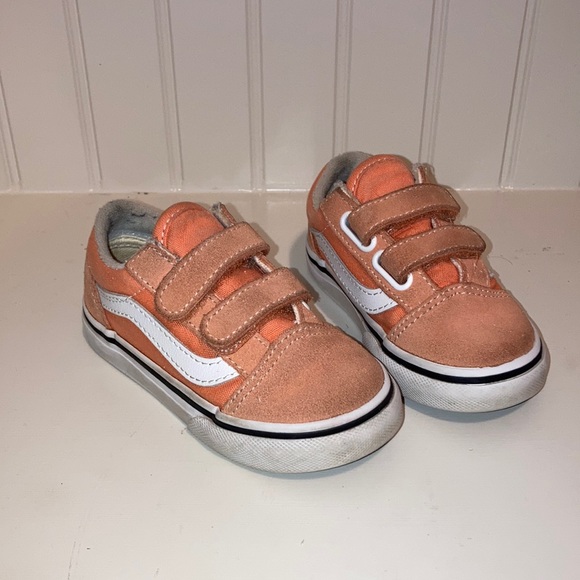 Vans Shoes Toddler Old Skool V Vans Size 7 Peach Sun Baked Poshmark